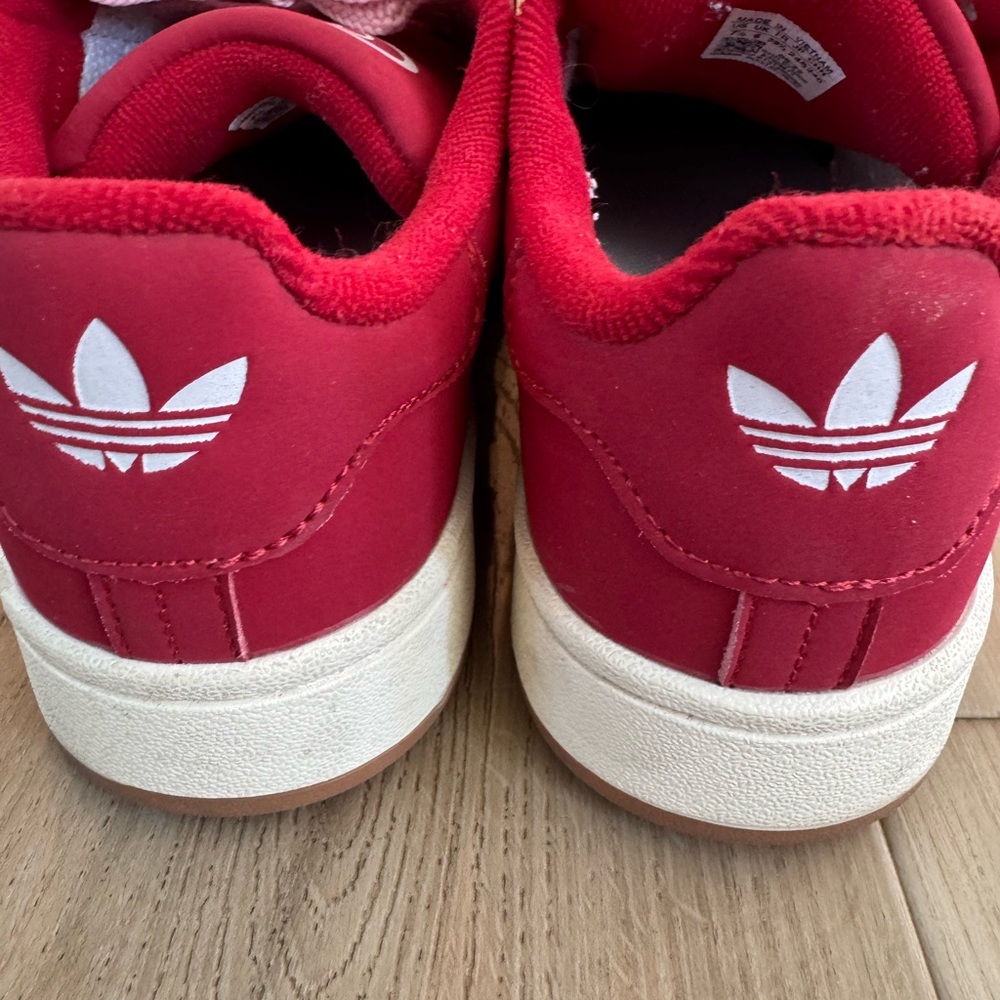 Women’s Adidas Campus Red & Pink Shoe size 7.5 - Picture 3 of 5